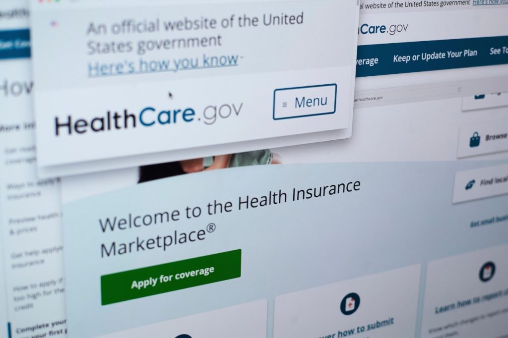 A photo of HealthCare.gov.